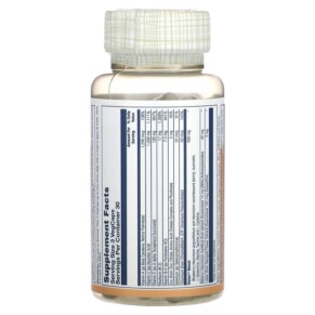 Thành phần vi chất của Solaray Advanced Formula Vizion with Blueberry & Lutein 90 VegCaps 076280031508