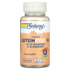 Thực phẩm chức năng Solaray Advanced Lutein Eyes 24 with Bilberry & Blueberry 30 VegCaps 076280832174