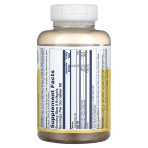 Thành phần vi chất của Solaray Bio E + Selenium with Lecithin 134 mg 120 Softgels 076280041699
