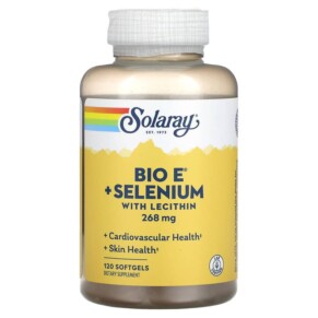 Thực phẩm chức năng Solaray Bio E + Selenium with Lecithin 134 mg 120 Softgels 076280041699