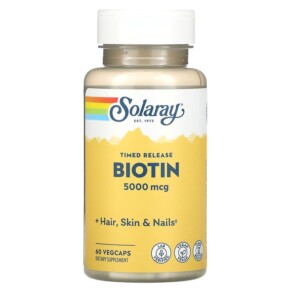 Thực phẩm chức năng Solaray Biotin 5.000 mcg 60 VegCaps 076280435467