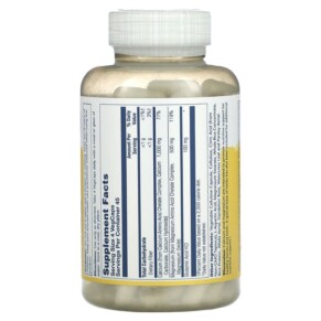 Thành phần vi chất của Solaray Calcium Magnesium 2:1 Ratio 180 VegCaps 076280045314