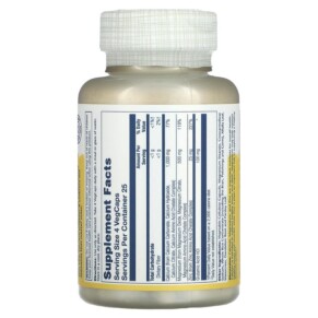 Thành phần vi chất của Solaray Calcium Magnesium Zinc 100 VegCaps 076280045604