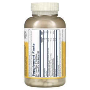 Thành phần vi chất của Solaray Calcium Magnesium Zinc 250 VegCaps 076280045611