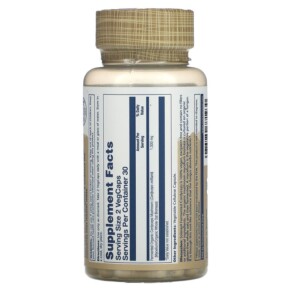 Thành phần vi chất của Solaray Cordyceps Fermented Mushrooms 500 mg 60 VegCaps 076280771930