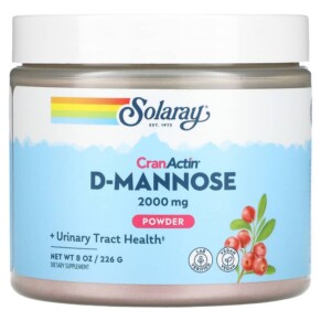 Thực phẩm chức năng Solaray D-Mannose with CranActin Powder 2.000 mg 8 oz (226 g) 076280814590