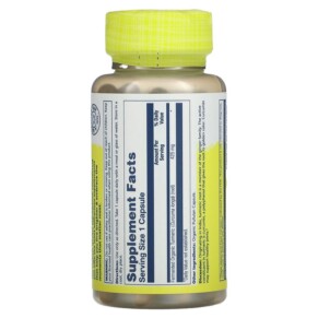 Thành phần vi chất của Solaray Fermented Organic Turmeric 425 mg 100 Organic Capsules 076280717051