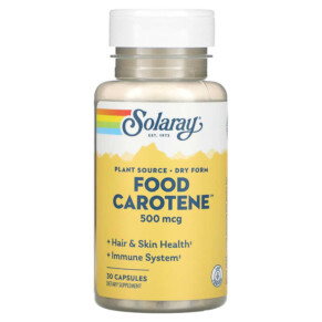 Thực phẩm chức năng Solaray Food Carotene 500 mcg 30 Capsules 076280041132