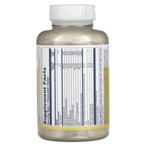 Thành phần vi chất của Solaray High Potency B-Complex Natural Orange 50 Chewables 076280406207