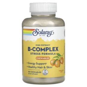 Thực phẩm chức năng Solaray High Potency B-Complex Natural Orange 50 Chewables 076280406207