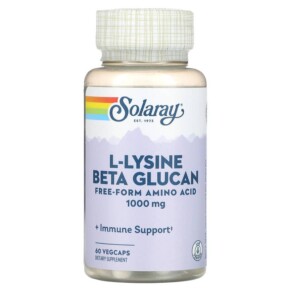Thực phẩm chức năng Solaray L-Lysine Beta Glucan 500 mg 60 VegCaps 076280048612