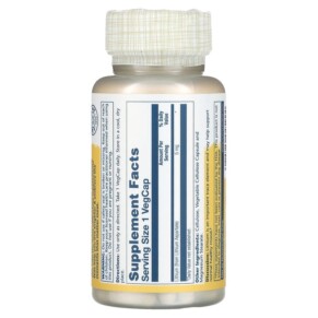 Thành phần vi chất của Solaray Lithium Aspartate 5 mg 100 Vegcaps 076280045994