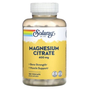 Thực phẩm chức năng Solaray Magnesium Citrate 133 mg 180 VegCaps 076280374025