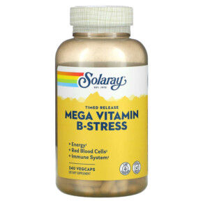 Thực phẩm chức năng Solaray Mega Vitamin B-Stress Timed-Release 240 VegCaps 076280042429
