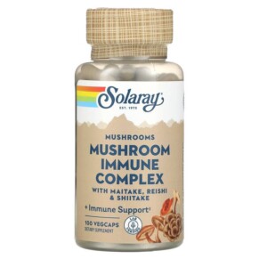 Thực phẩm chức năng Solaray Mushroom Immune Complex with Maitake Reishi & Shiitake 100 VegCaps 076280013788