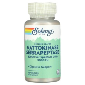Thực phẩm chức năng Solaray Nattokinase Serrapeptase Enteric Coated 30 VegCaps 076280937145
