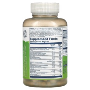 Thành phần vi chất của Solaray Once Daily High Energy Multivitamin 120 VegCaps 076280047318