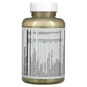 Thành phần vi chất của Solaray Once Daily High Energy Multivitamin Iron Free 120 VegCaps 076280109054