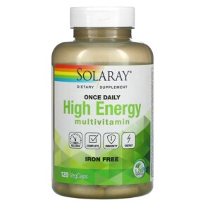 Thực phẩm chức năng Solaray Once Daily High Energy Multivitamin Iron Free 120 VegCaps 076280109054