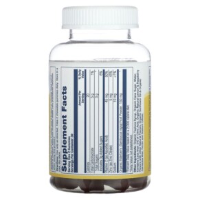 Thành phần vi chất của Solaray Organic Elderberry Gummies With Zinc & Vitamin C Lemon & Raspberry 60 Gummies 076280635003