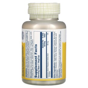 Solaray Potassium 99 mg 200 VegCaps 3 Thành phần vi chất của Solaray Potassium 99 mg 200 VegCaps 076280046717