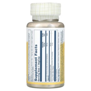 Thành phần vi chất của Solaray Reacta-C 500 mg 60 VegCaps 076280559620