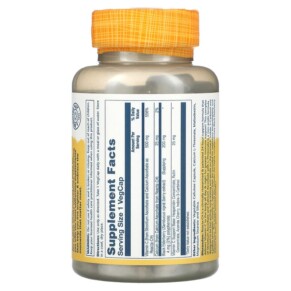 Thành phần vi chất của Solaray Reacta C with Black Elderberry 120 VegCaps 076280846638