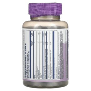 Thành phần vi chất của Solaray Saw Palmetto & Pygeum with Zinc 120 VegCaps 076280037685