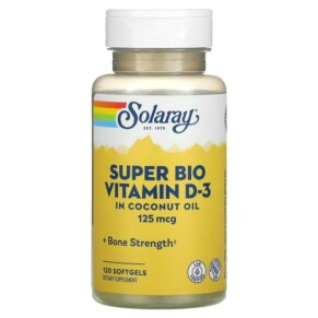 Thực phẩm chức năng Solaray Super Bio Vitamin D-3 125 mcg 120 Softgels 076280697551