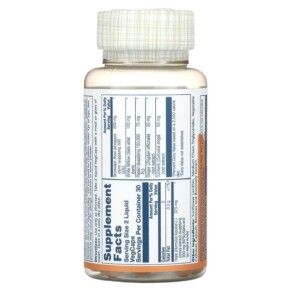 Thành phần vi chất của Solaray Super IbuActin Maximum Strength 60 Liquid VegCaps 076280761382