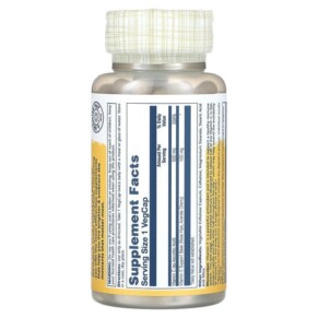 Thành phần vi chất của Solaray Timed Release Vitamin C with Rose Hips & Acerola 500 mg 100 VegCaps 076280044003