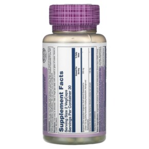 Thành phần vi chất của Solaray Vital Extracts Bergamot 500 mg 60 Vegcaps 076280494167