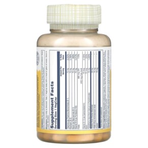 Thành phần vi chất của Solaray Vitamin B-Complex 75 Timed-Release 100 VegCaps 076280042917