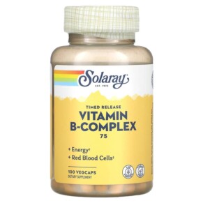 Thực phẩm chức năng Solaray Vitamin B-Complex 75 Timed-Release 100 VegCaps 076280042917