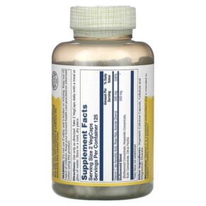 Thành phần vi chất của Solaray Vitamin C & Bioflavonoids 250 VegCaps 076280044331