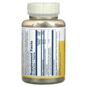 Thành phần vi chất của Solaray Vitamin C Echinacea 500 mg / 300 mg 120 VegCaps 076280043945
