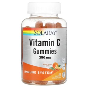 Thực phẩm chức năng Solaray Vitamin C Gummies Natural Orange 125 mg 60 Gummies 076280834208