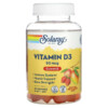 Thực phẩm chức năng Solaray Vitamin D3 Gummies Natural Peach Mango & Strawberry 25 mcg 60 Gummies 076280672299