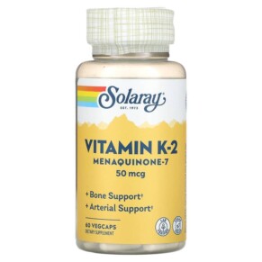 Thực phẩm chức năng Solaray Vitamin K-2 Menaquinone-7 50 mcg 60 VegCaps 076280874969