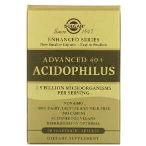 Thực phẩm chức năng Solgar Advanced 40+ Acidophilus 60 Vegetable Capsules 033984000278