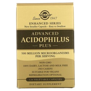 Thực phẩm chức năng Solgar Advanced Acidophilus Plus 120 Vegetable Capsules 033984000254