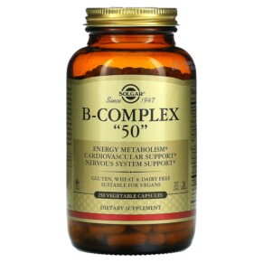 Thực phẩm chức năng Solgar B-Complex "50" 250 Vegetable Capsules 033984011229