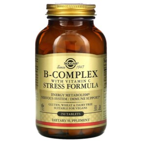 Thực phẩm chức năng Solgar B-Complex with Vitamin C Stress Formula 250 Tablets 033984002012
