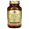 Thực phẩm chức năng Solgar Biotin 1.000 mcg 250 Vegetable Capsules 033984003125