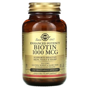Thực phẩm chức năng Solgar Biotin 1.000 mcg 250 Vegetable Capsules 033984003125