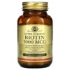Thực phẩm chức năng Solgar Biotin 5.000 mcg 50 Vegetable Capsules 033984003132