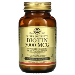 Thực phẩm chức năng Solgar Biotin 5.000 mcg 50 Vegetable Capsules 033984003132