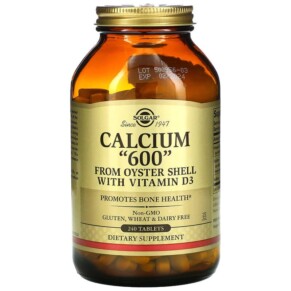 Thực phẩm chức năng Solgar Calcium "600" from Oyster Shell with Vitamin D3 240 Tablets 033984004177