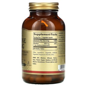 Thành phần vi chất của Solgar Choline 350 mg 100 Vegetable Capsule 033984008304