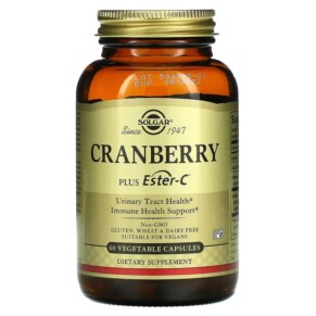 Thực phẩm chức năng Solgar Cranberry Plus Ester-C 60 Vegetable Capsules 033984314054